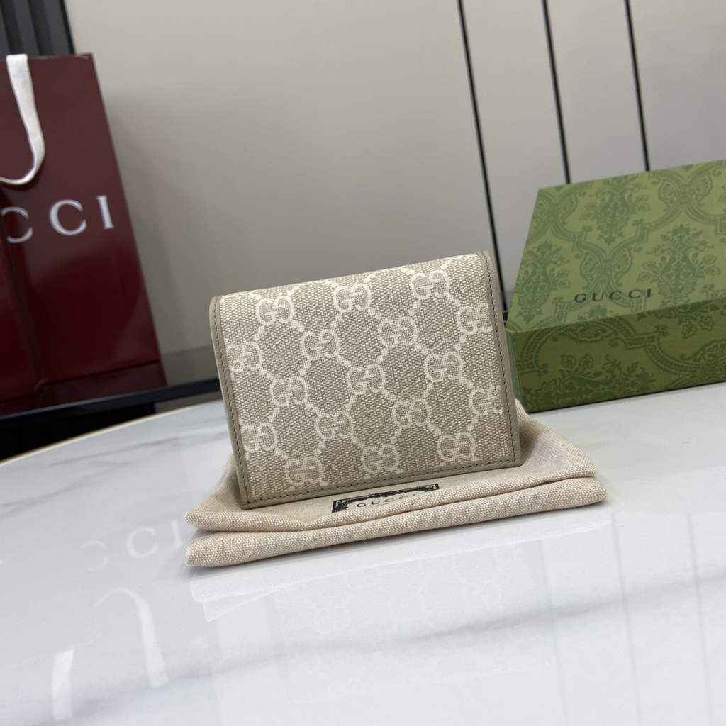 Gucci Horsebit 1955 card case wallet, 621887 in gray leather