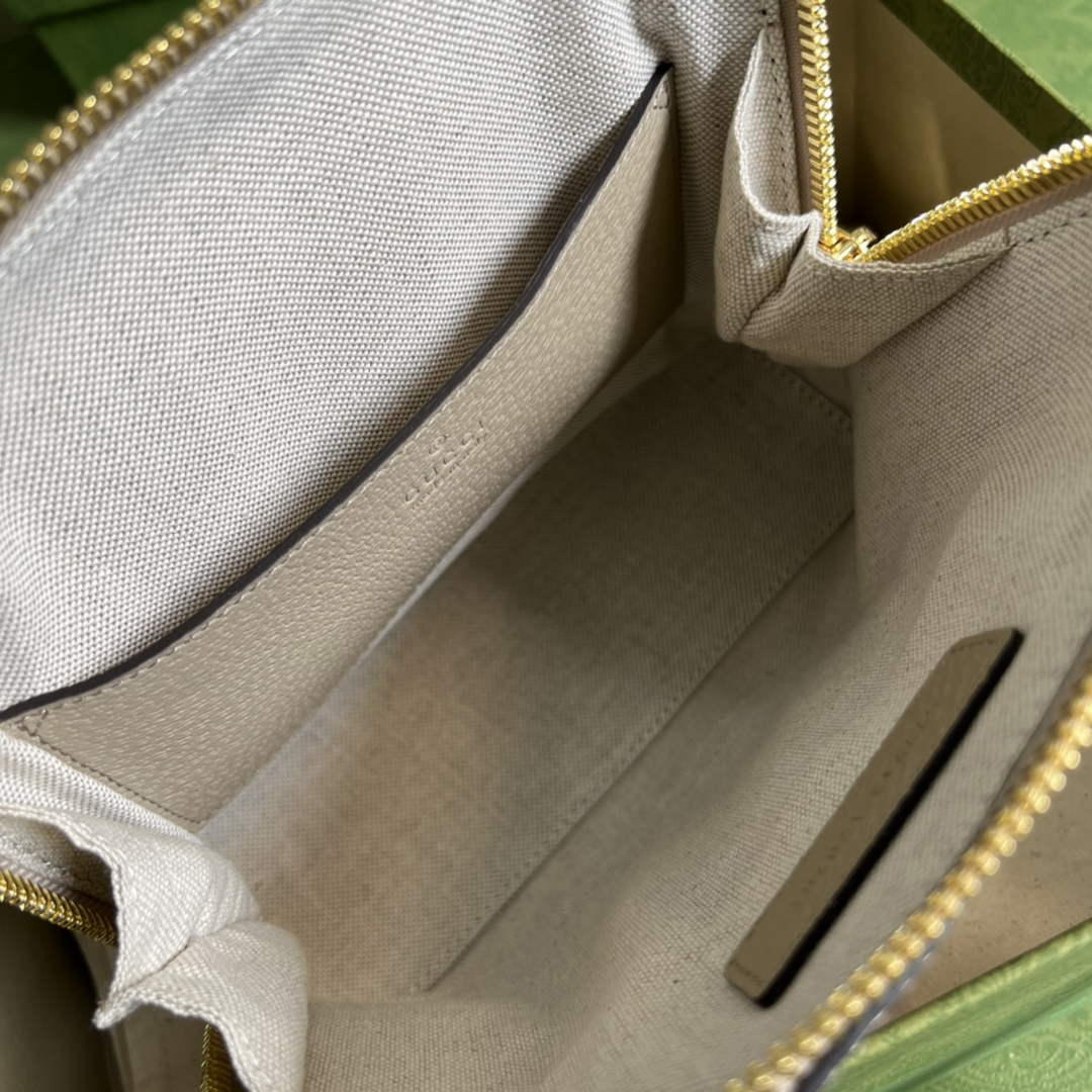 Gucci Horsebit 1955 GG mini bag 677212 Beige and white GG Supreme canvas