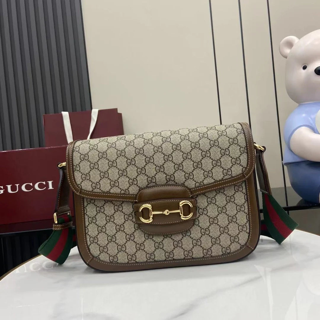 Gucci Horsebit 1955 medium shoulder bag, 700457 in brown leather