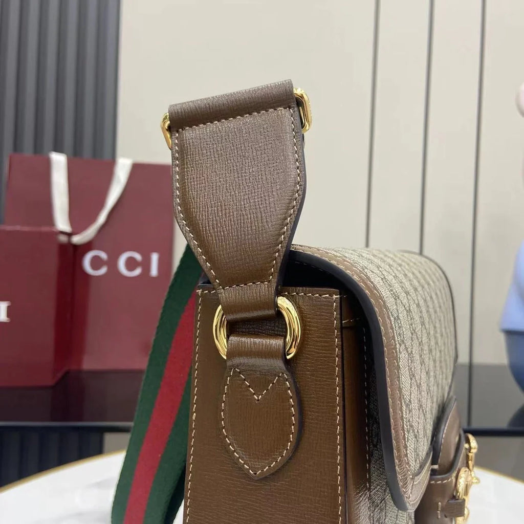 Gucci Horsebit 1955 medium shoulder bag, 700457 in brown leather
