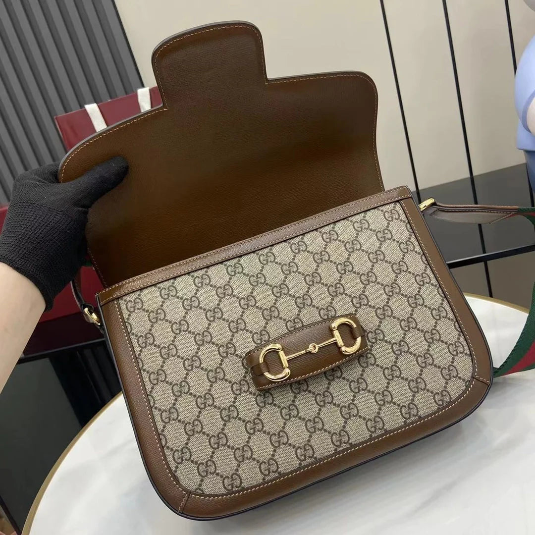 Gucci Horsebit 1955 medium shoulder bag, 700457 in brown leather