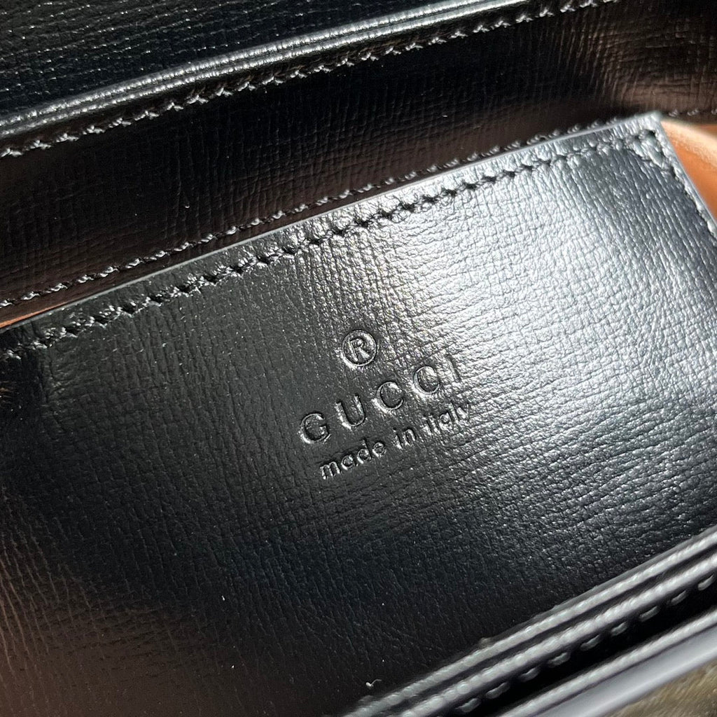 Gucci Horsebit 1955 mini rounded bag 760191 in black leather