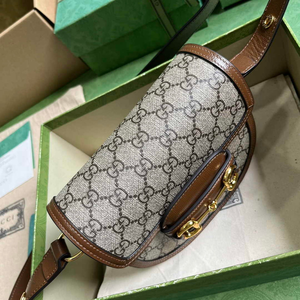 Gucci Horsebit 1955 mini rounded bag 760191 in GG Supreme