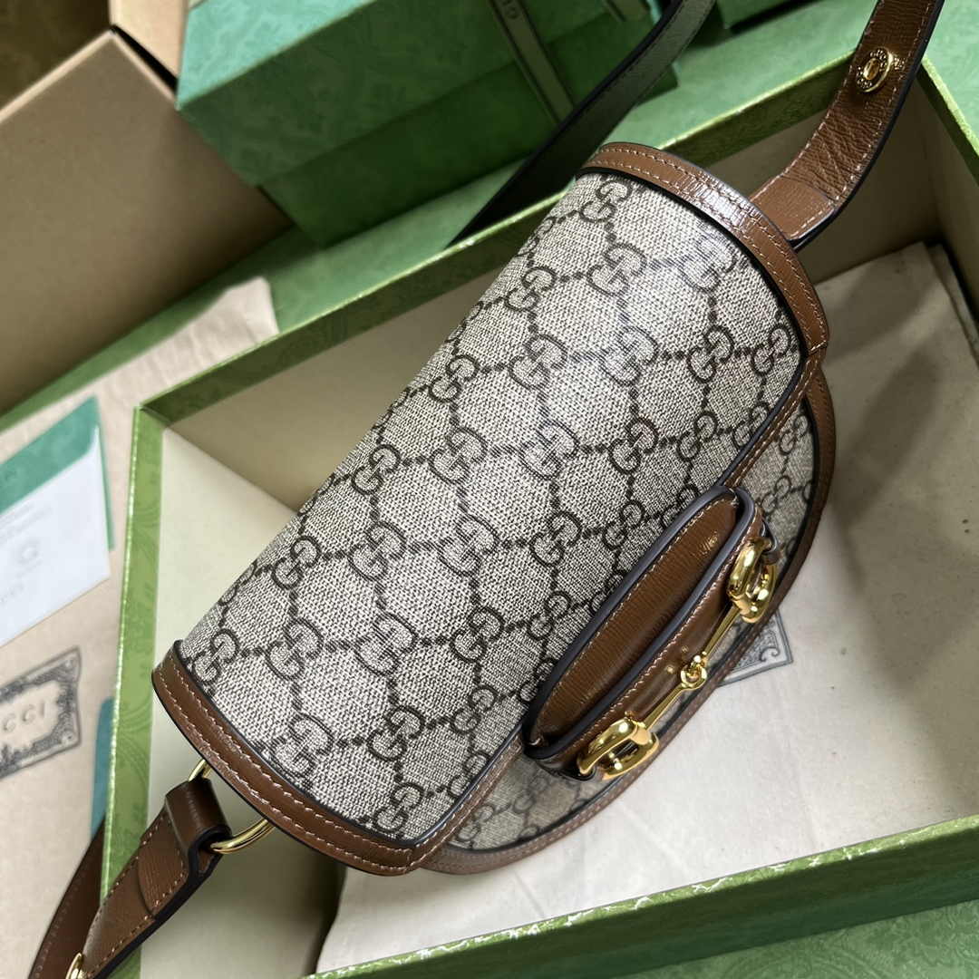 Gucci Horsebit 1955 mini rounded bag 760191 in GG Supreme