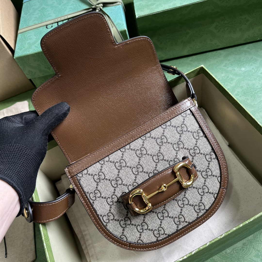 Gucci Horsebit 1955 mini rounded bag 760191 in GG Supreme