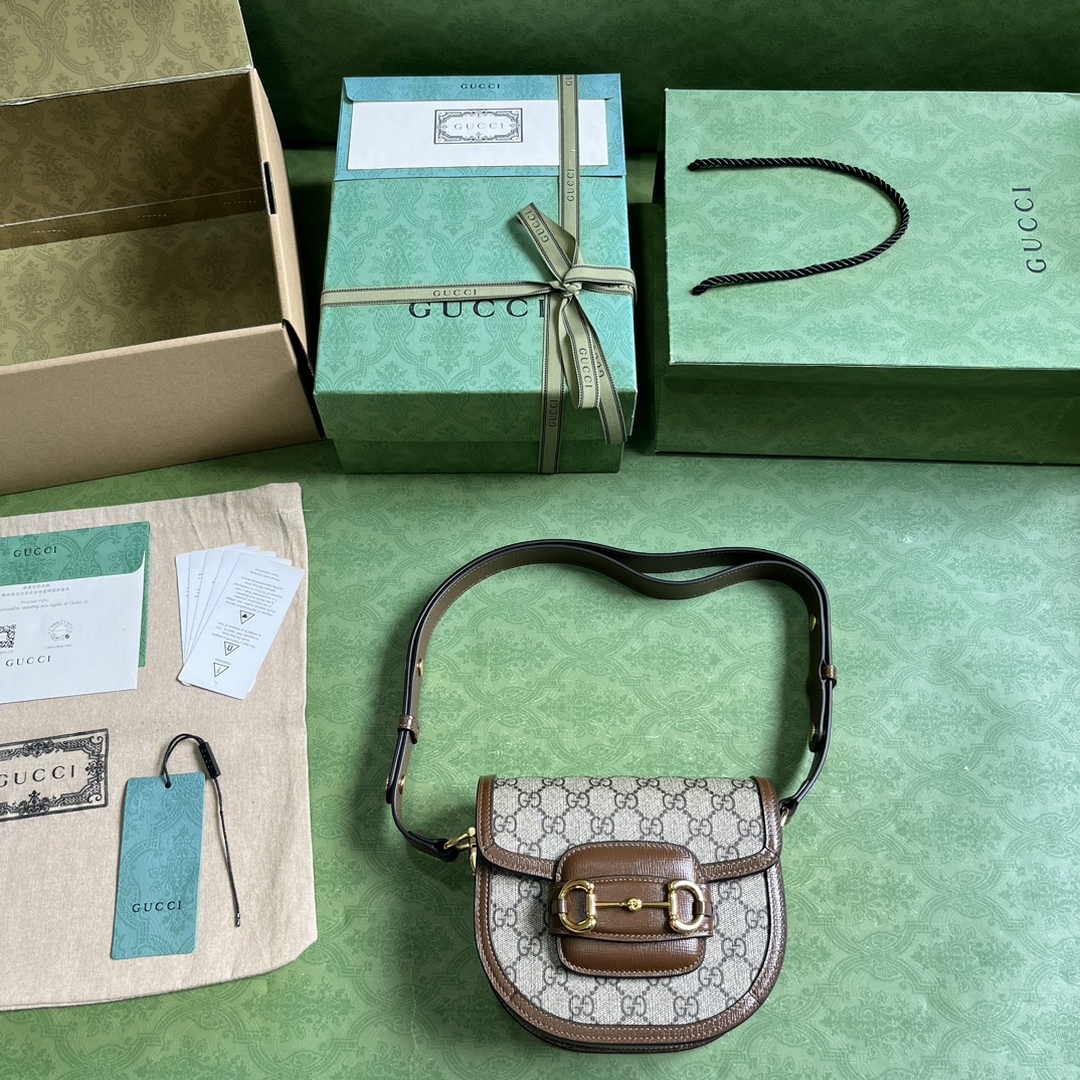 Gucci Horsebit 1955 mini rounded bag 760191 in GG Supreme