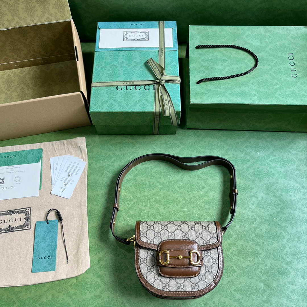 Gucci Horsebit 1955 mini rounded bag 760191 in GG Supreme