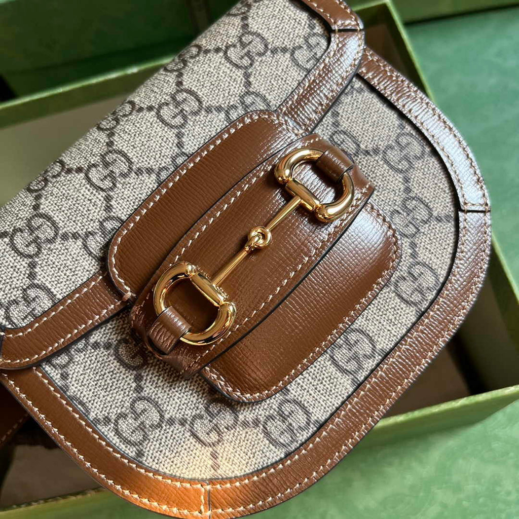 Gucci Horsebit 1955 rounded belt bag 760198 Brown leather