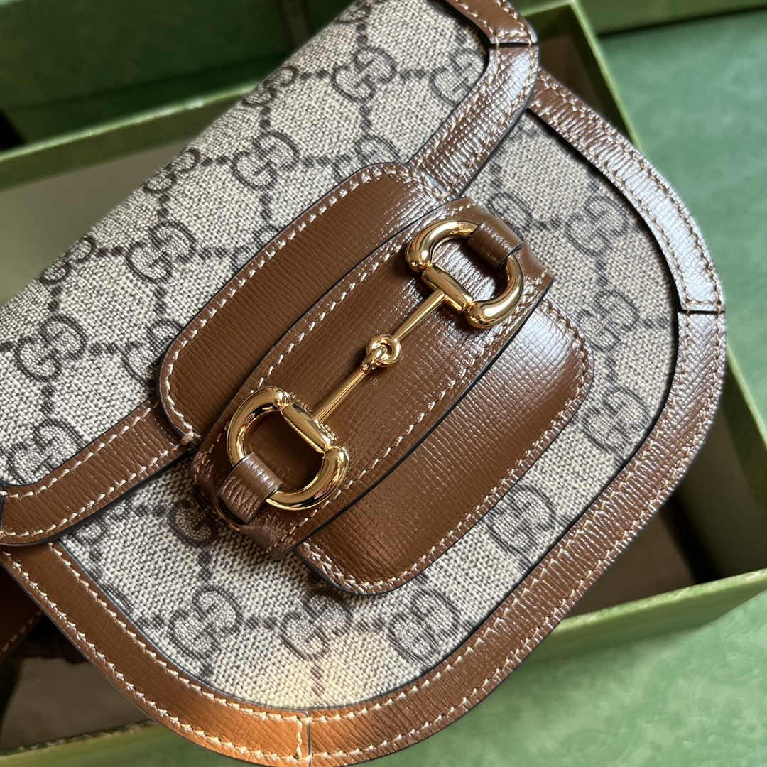 Gucci Horsebit 1955 rounded belt bag 760198 Brown leather