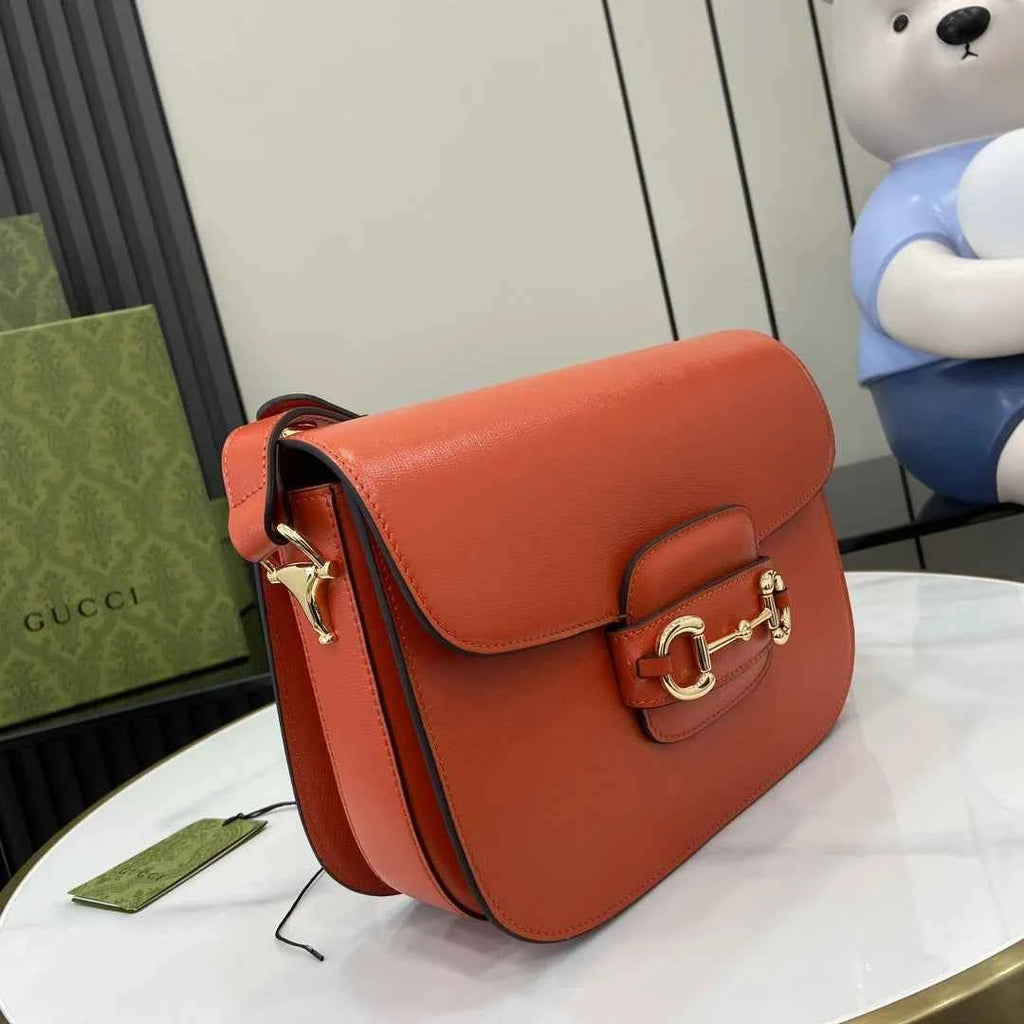 Gucci Horsebit 1955 shoulder bag 602204 in orange leather
