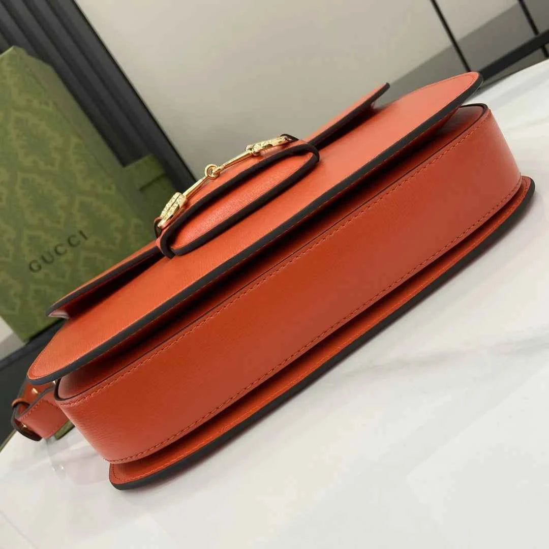 Gucci Horsebit 1955 shoulder bag 602204 in orange leather