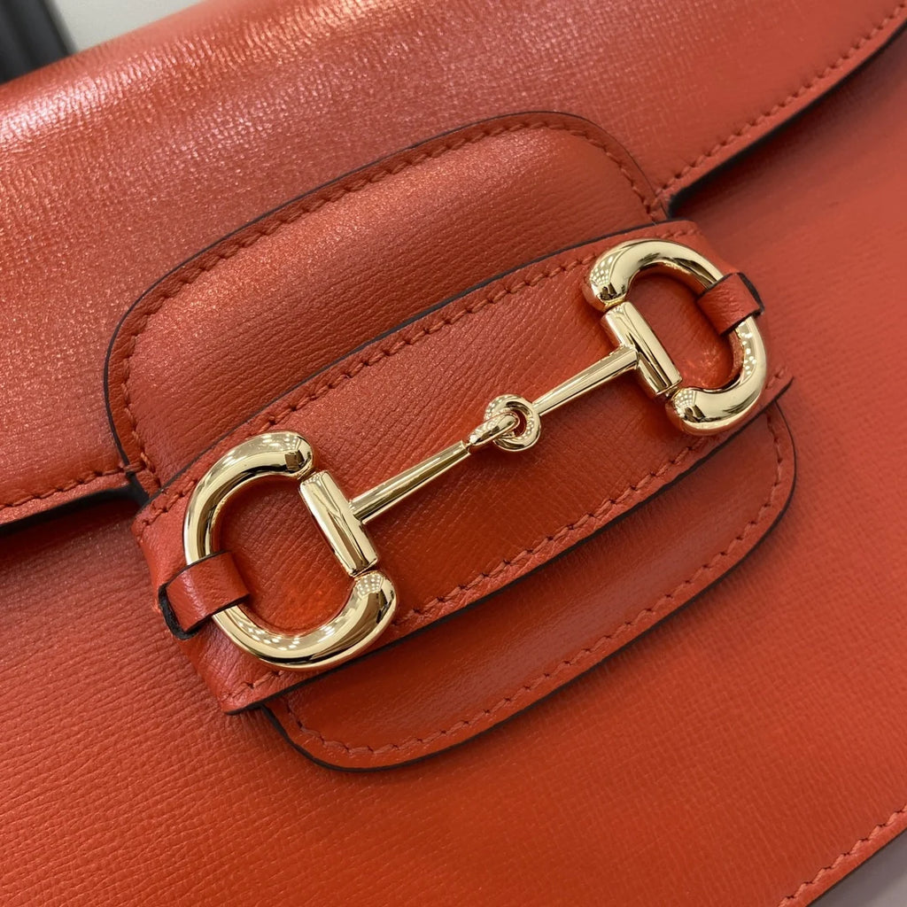 Gucci Horsebit 1955 shoulder bag 602204 in orange leather
