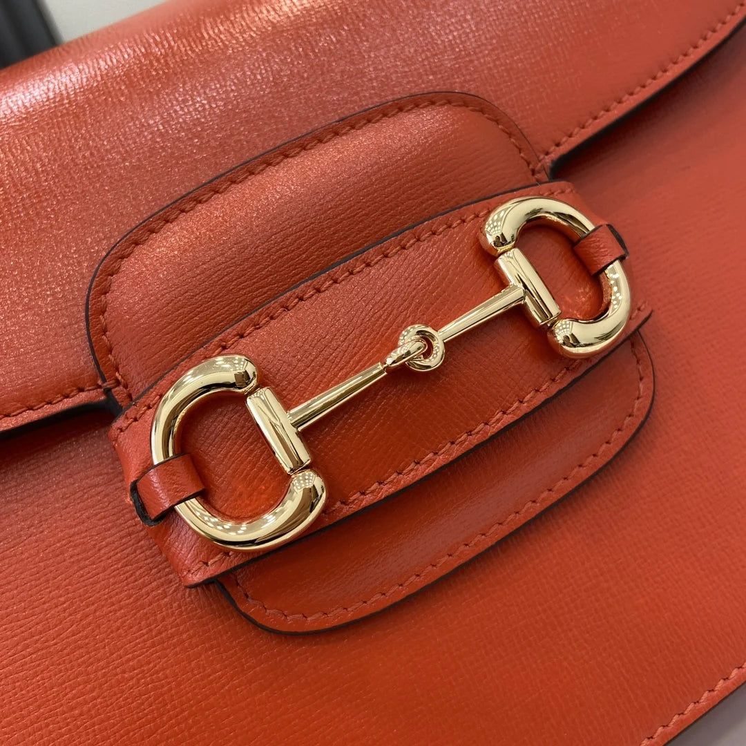 Gucci Horsebit 1955 shoulder bag 602204 in orange leather