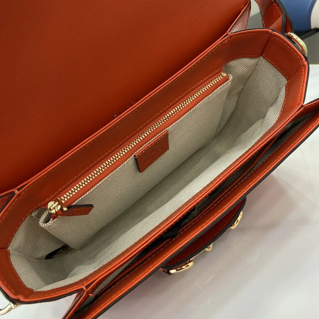 Gucci Horsebit 1955 shoulder bag 602204 in orange leather