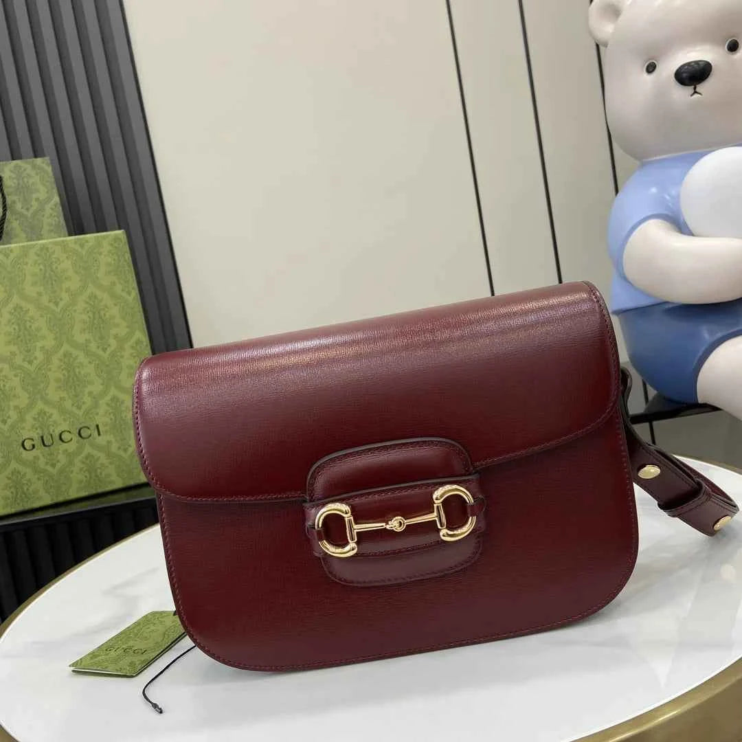 Gucci Horsebit 1955 shoulder bag 602204 in wine red leather