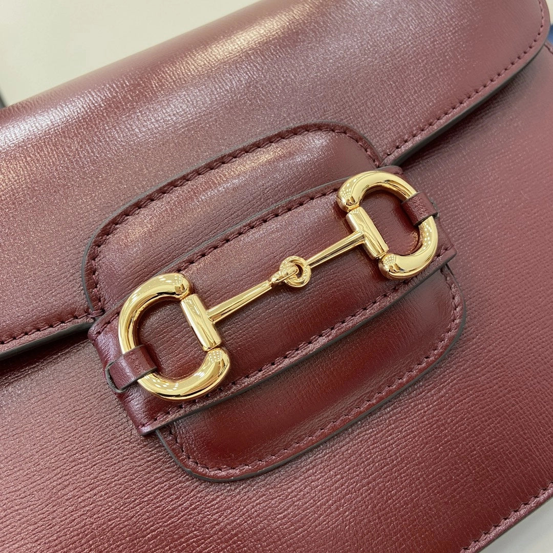 Gucci Horsebit 1955 shoulder bag 602204 in wine red leather