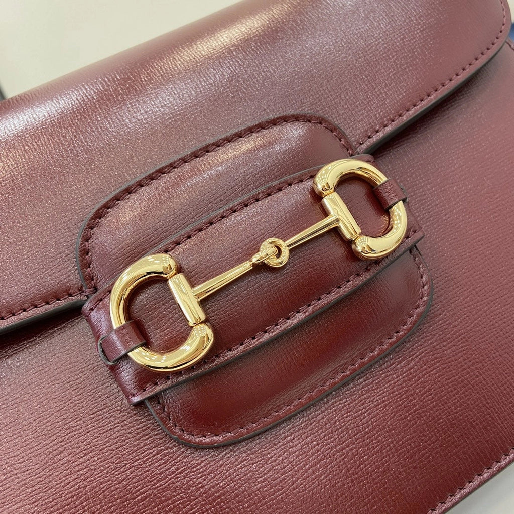 Gucci Horsebit 1955 shoulder bag 602204 in wine red leather