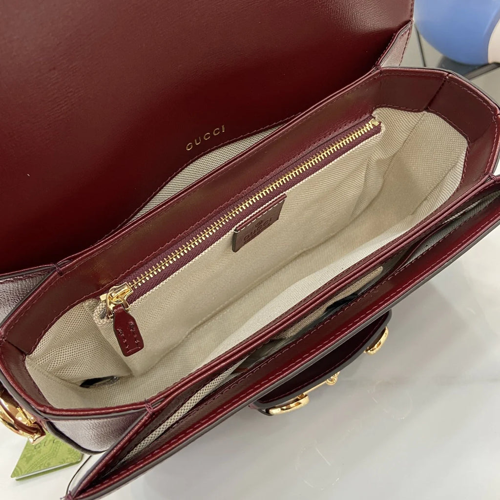 Gucci Horsebit 1955 shoulder bag 602204 in wine red leather