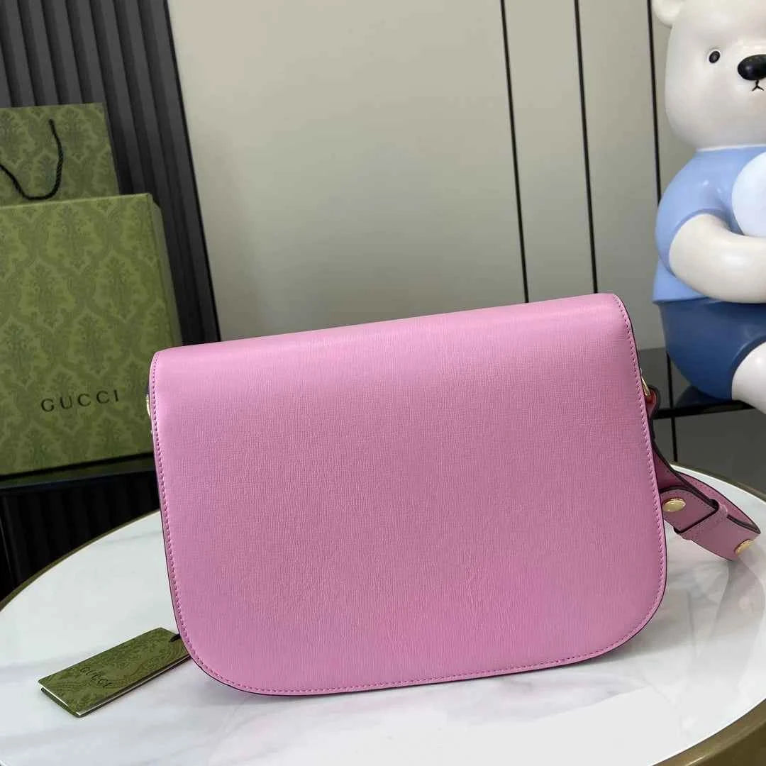 Gucci Horsebit 1955 shoulder bag 602204 in pink leather