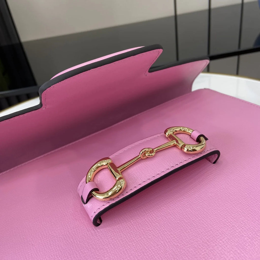 Gucci Horsebit 1955 shoulder bag 602204 in pink leather