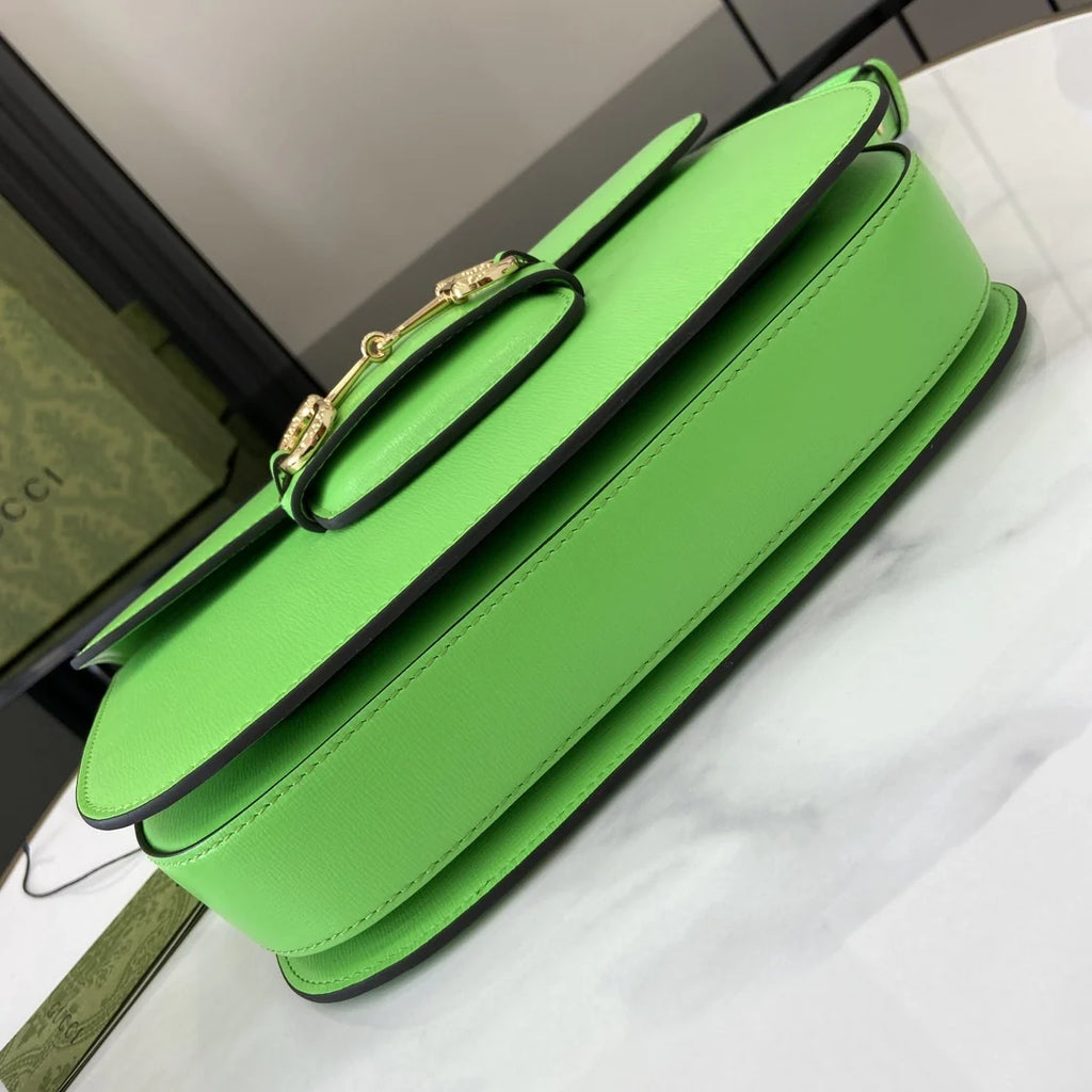 Gucci Horsebit 1955 shoulder bag 602204 in green leather