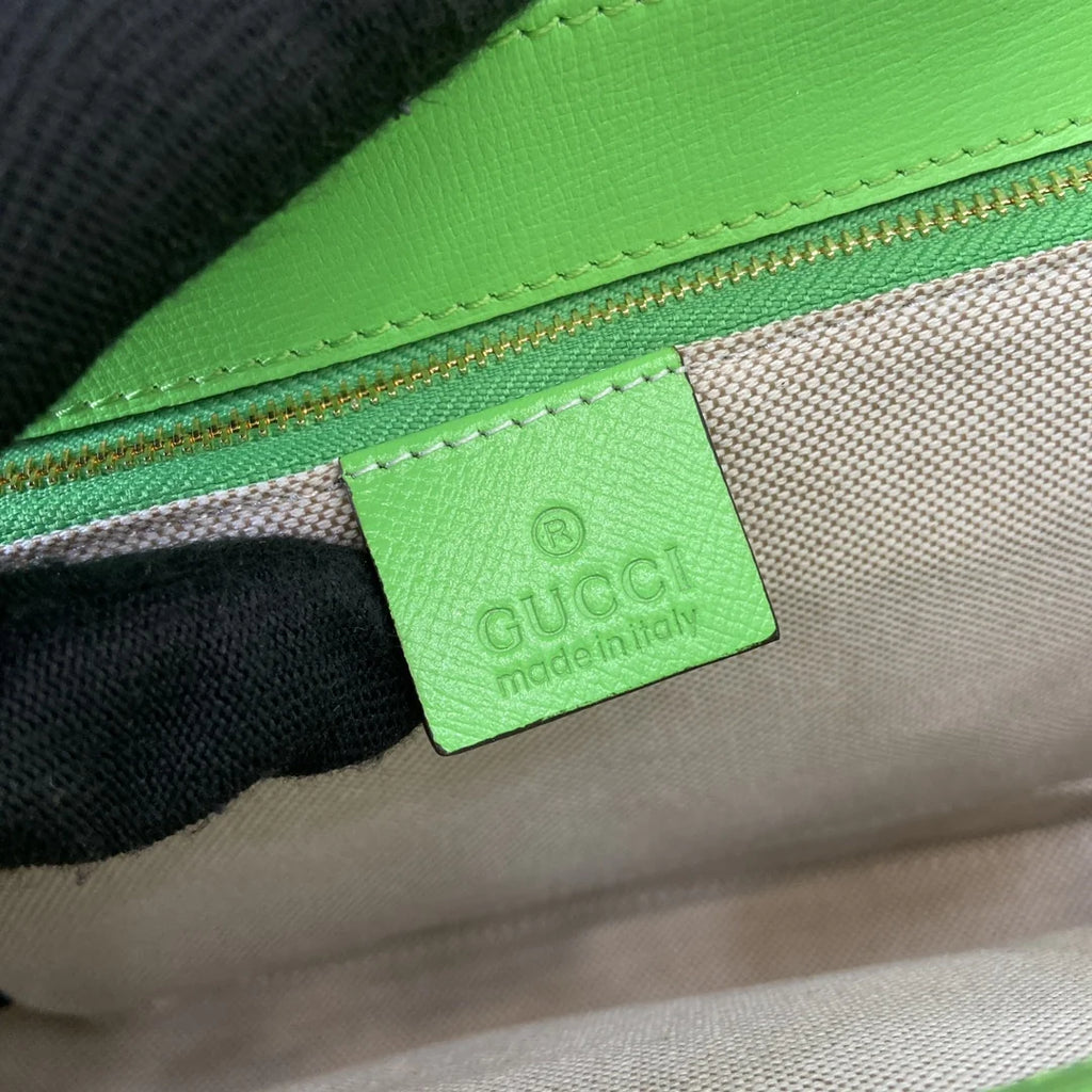 Gucci Horsebit 1955 shoulder bag 602204 in green leather