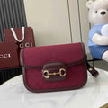 Gucci Horsebit 1955 shoulder bag 602204 in red GG Supreme