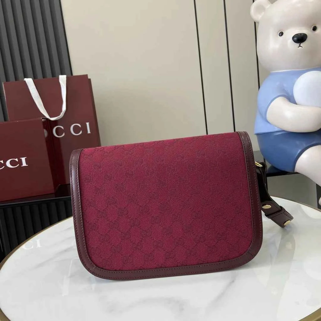Gucci Horsebit 1955 shoulder bag 602204 in red GG Supreme