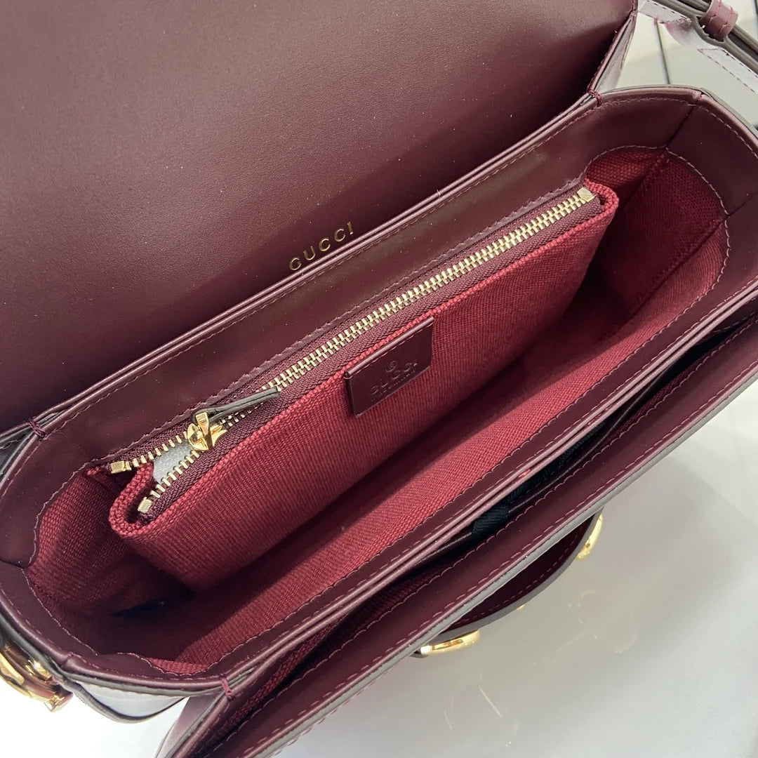 Gucci Horsebit 1955 shoulder bag 602204 in red GG Supreme