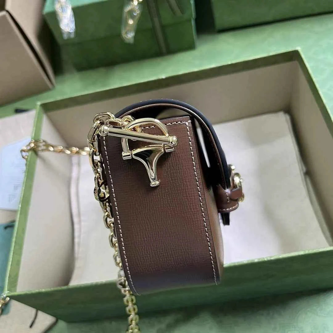 Gucci Horsebit 1955 small shoulder bag 735178 in brown leather