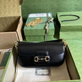 Gucci Horsebit 1955 small shoulder bag 735178 in black leather