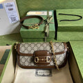 Gucci Horsebit 1955 small shoulder bag 735178 in GG Supreme brown