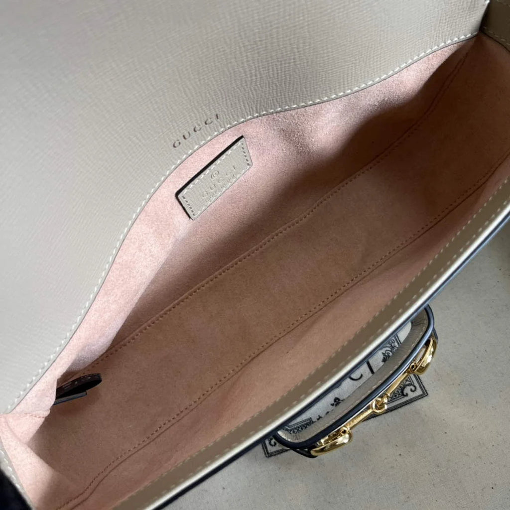 Gucci Horsebit 1955 small shoulder bag 735178 in GG Supreme beige