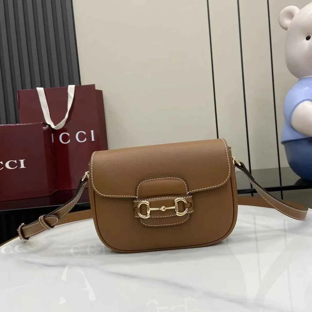 Gucci Horsebit 1955 Soft mini shoulder bag 815205 in brown leather