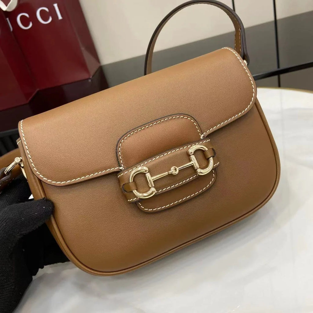Gucci Horsebit 1955 Soft mini shoulder bag 815205 in brown leather