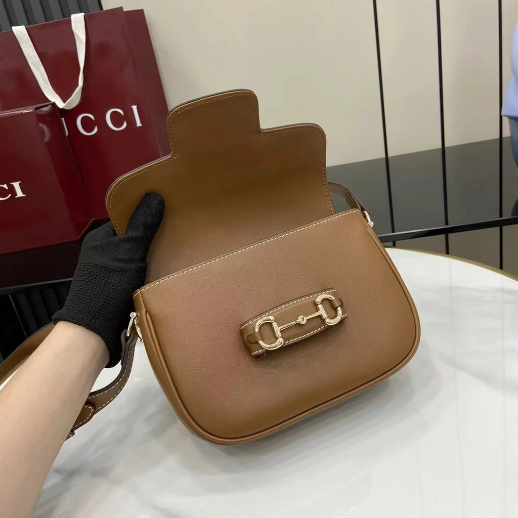Gucci Horsebit 1955 Soft mini shoulder bag 815205 in brown leather