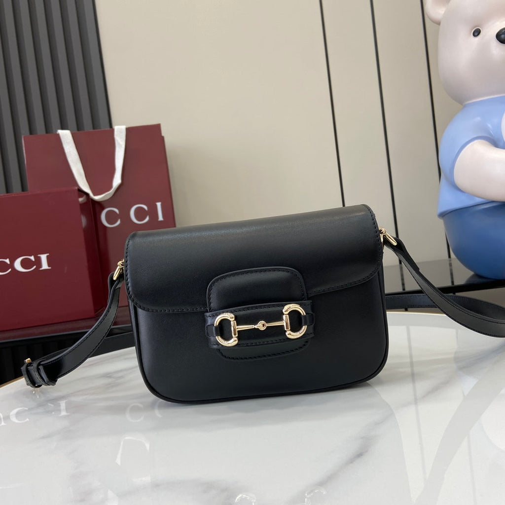 Gucci Horsebit 1955 Soft mini shoulder bag 815205 in black leather