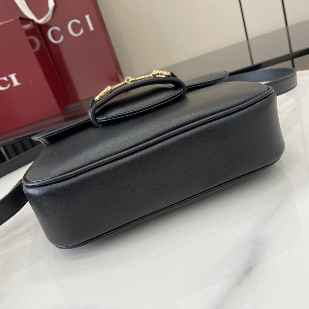 Gucci Horsebit 1955 Soft mini shoulder bag 815205 in black leather