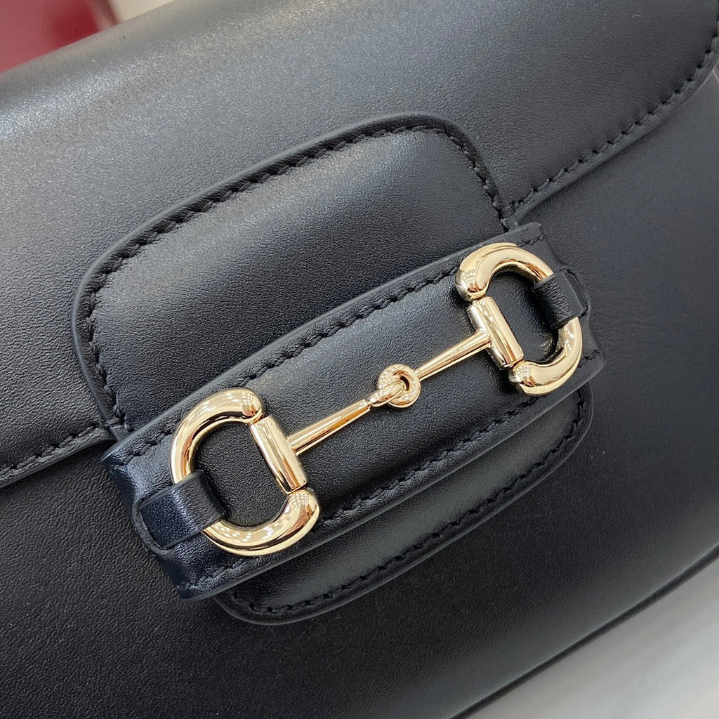 Gucci Horsebit 1955 Soft mini shoulder bag 815205 in black leather