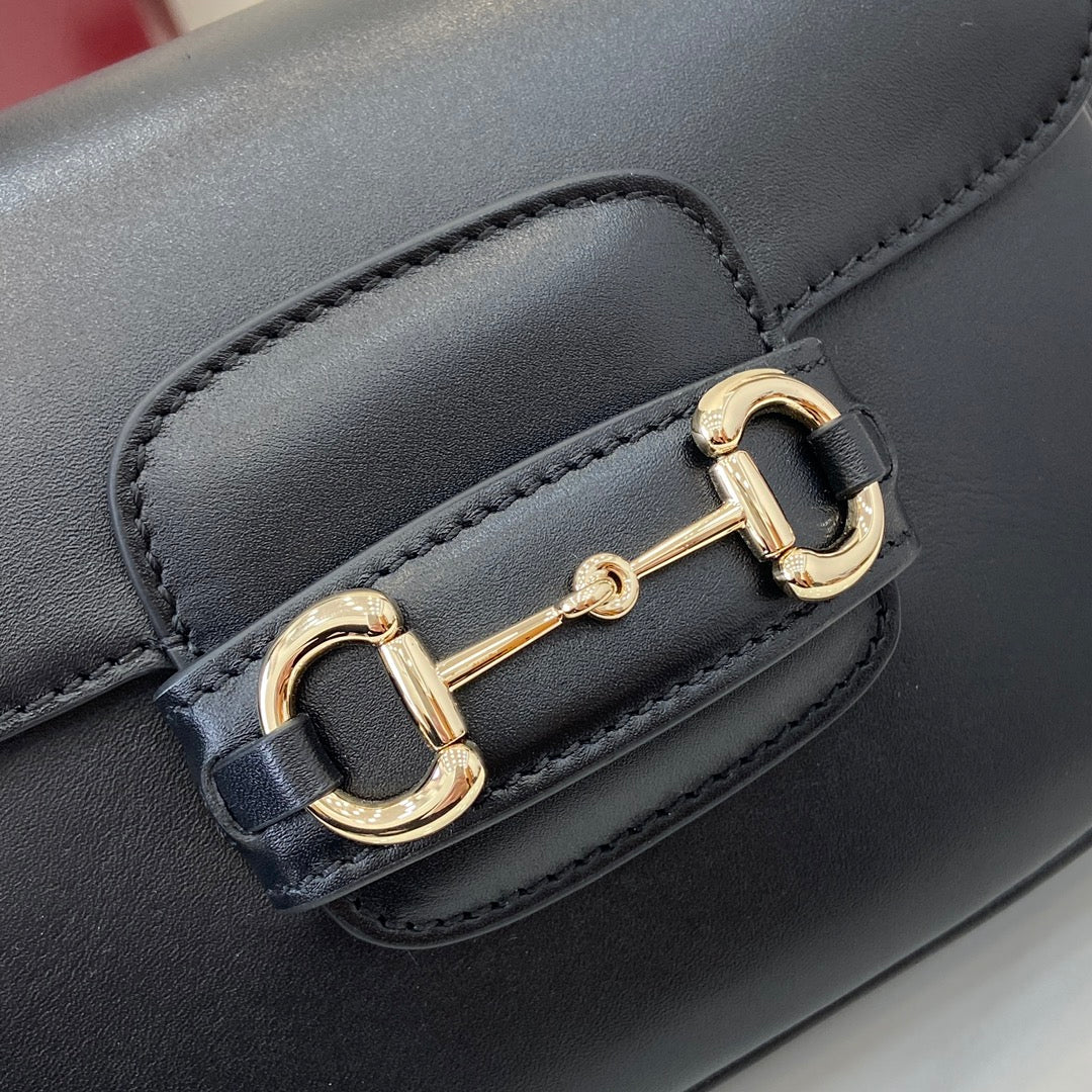 Gucci Horsebit 1955 Soft mini shoulder bag 815205 in black leather