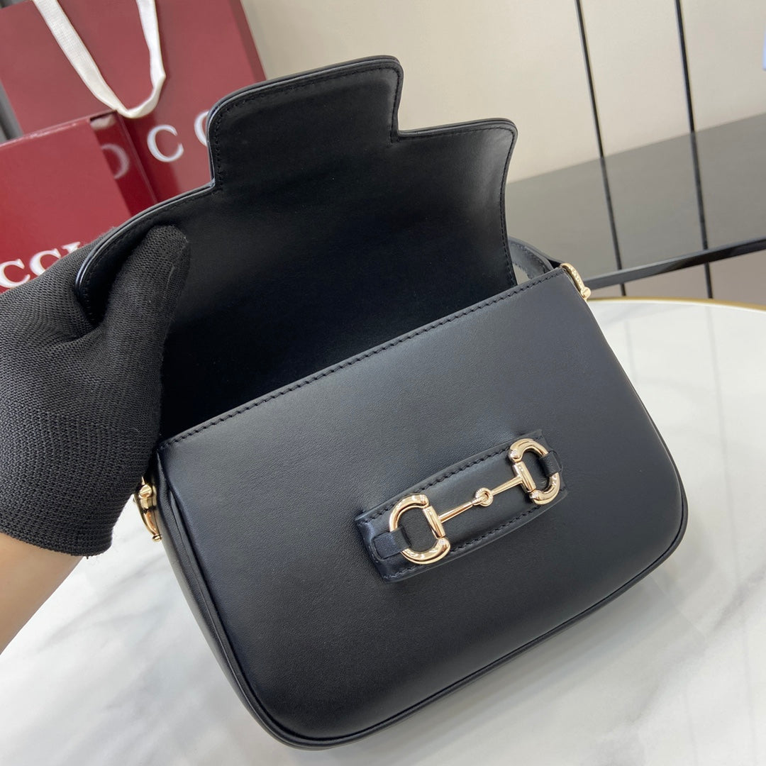 Gucci Horsebit 1955 Soft mini shoulder bag 815205 in black leather