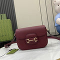 Gucci Horsebit 1955 Soft mini shoulder bag 815205 in wine red leather