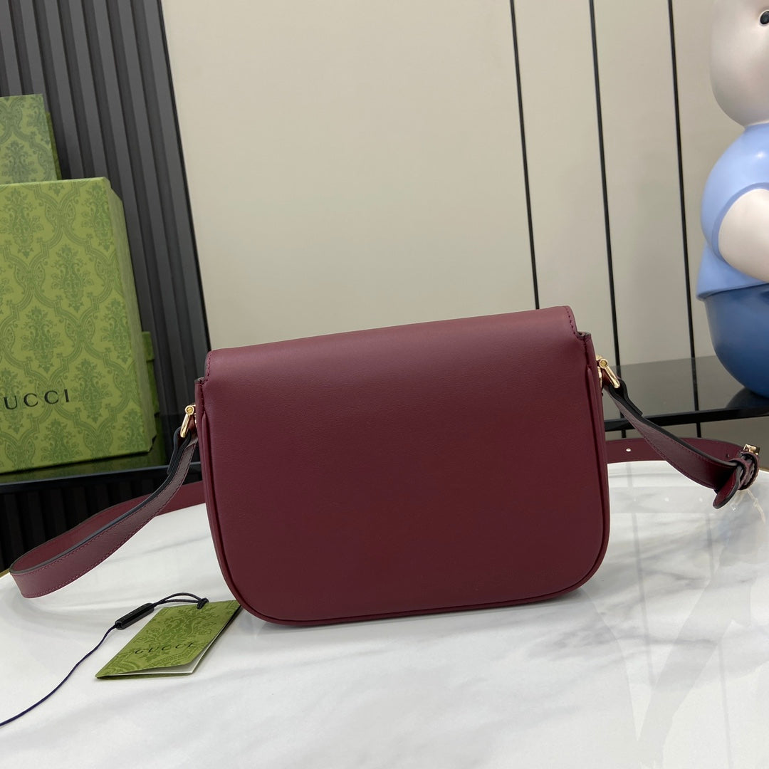 Gucci Horsebit 1955 Soft mini shoulder bag 815205 in wine red leather