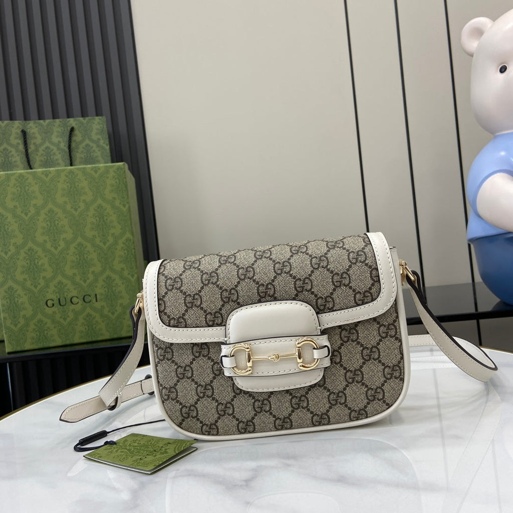 Gucci Horsebit 1955 Soft mini shoulder bag 815205 in beige gg