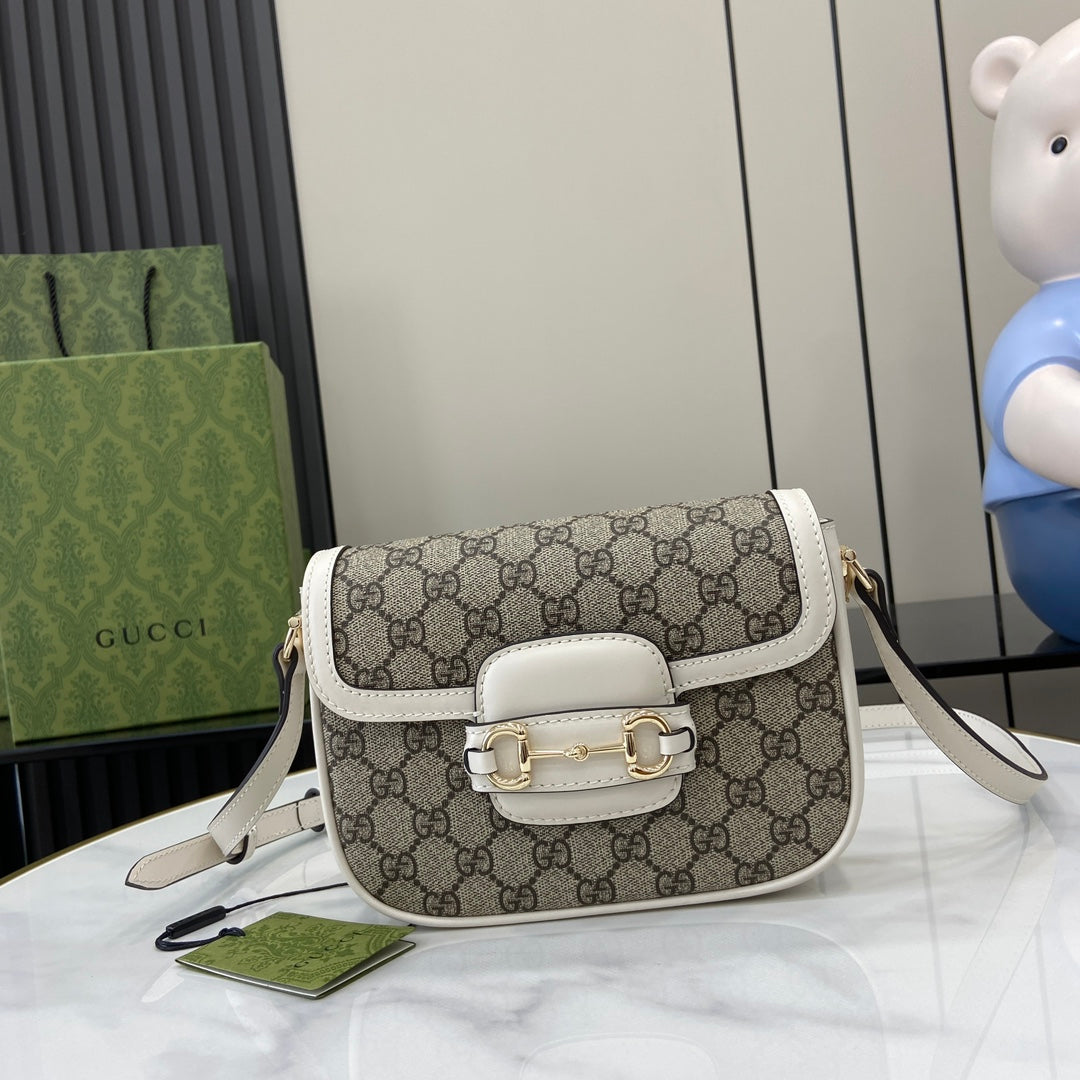 Gucci Horsebit 1955 Soft mini shoulder bag 815205 in beige gg