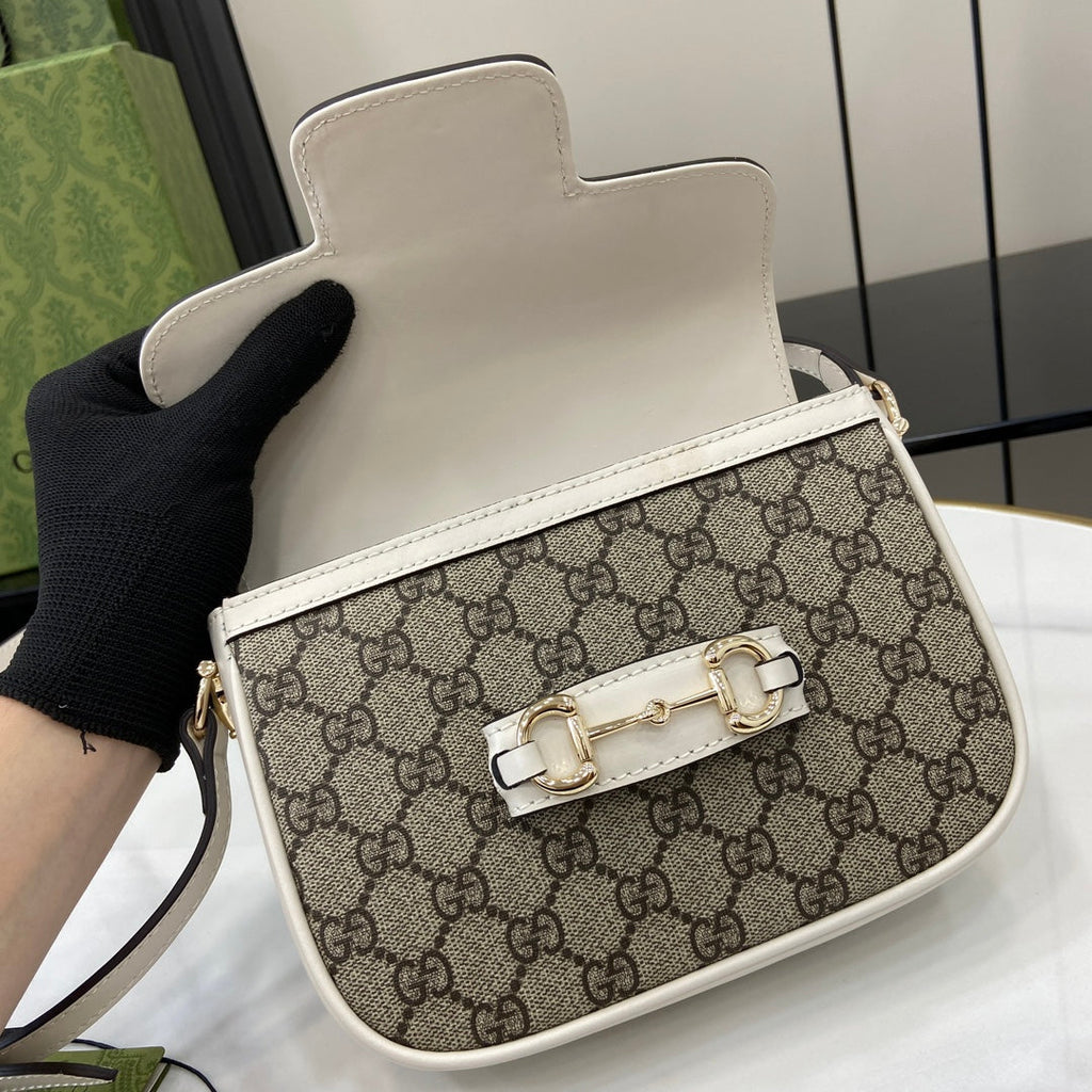 Gucci Horsebit 1955 Soft mini shoulder bag 815205 in beige gg