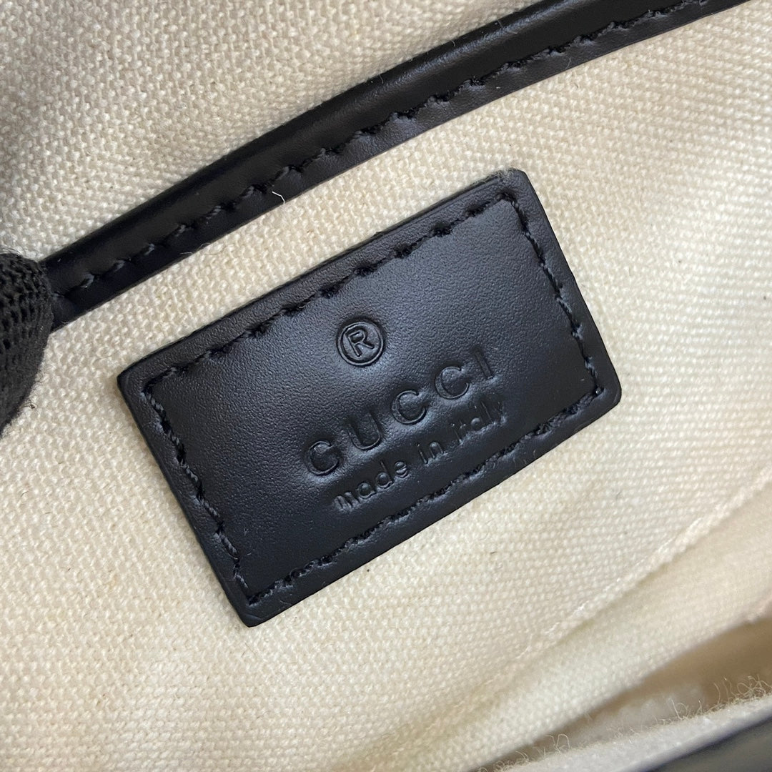 Gucci Horsebit 1955 Soft mini shoulder bag 815205 in black gg