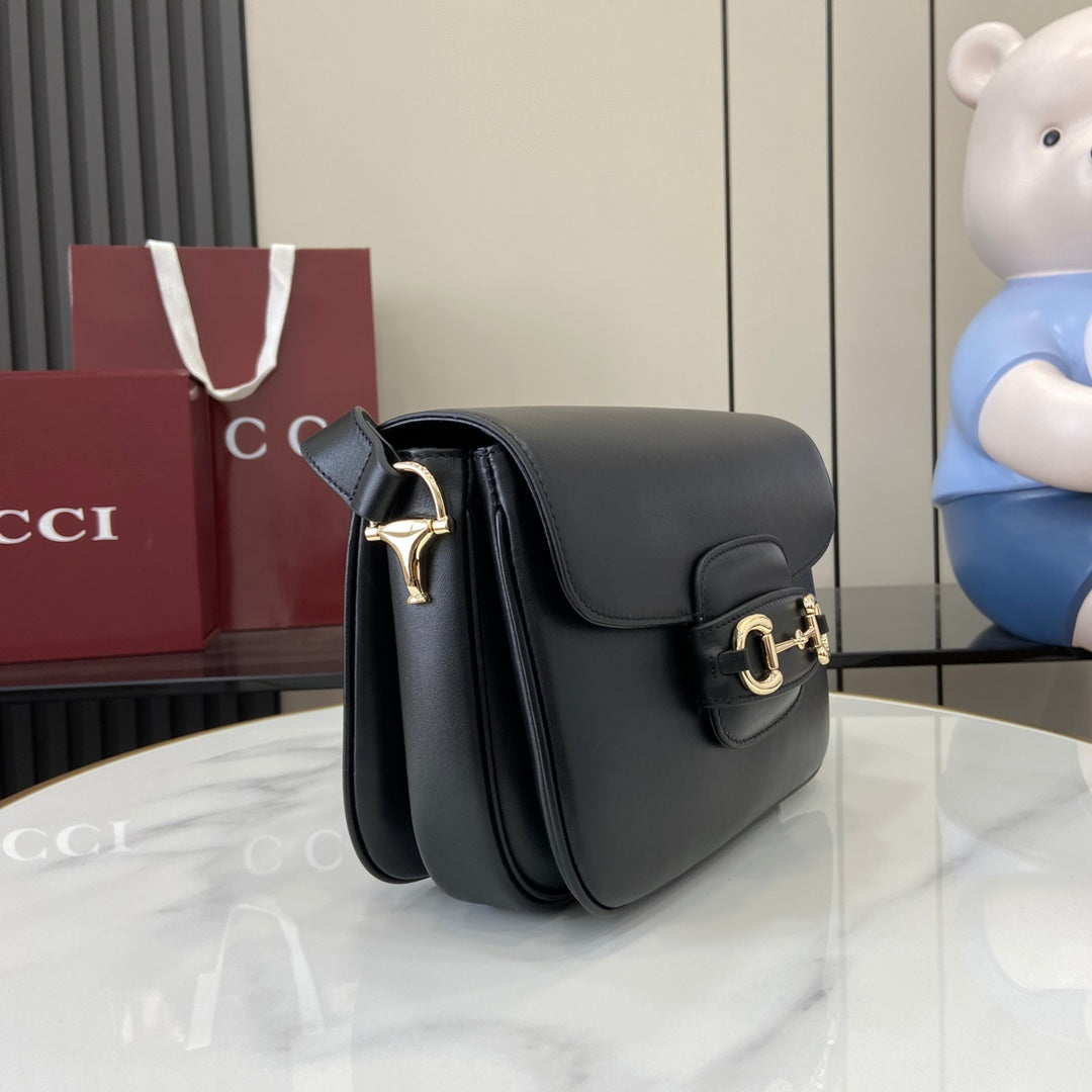 Gucci Horsebit 1955 Soft small shoulder bag 815178 in black leather