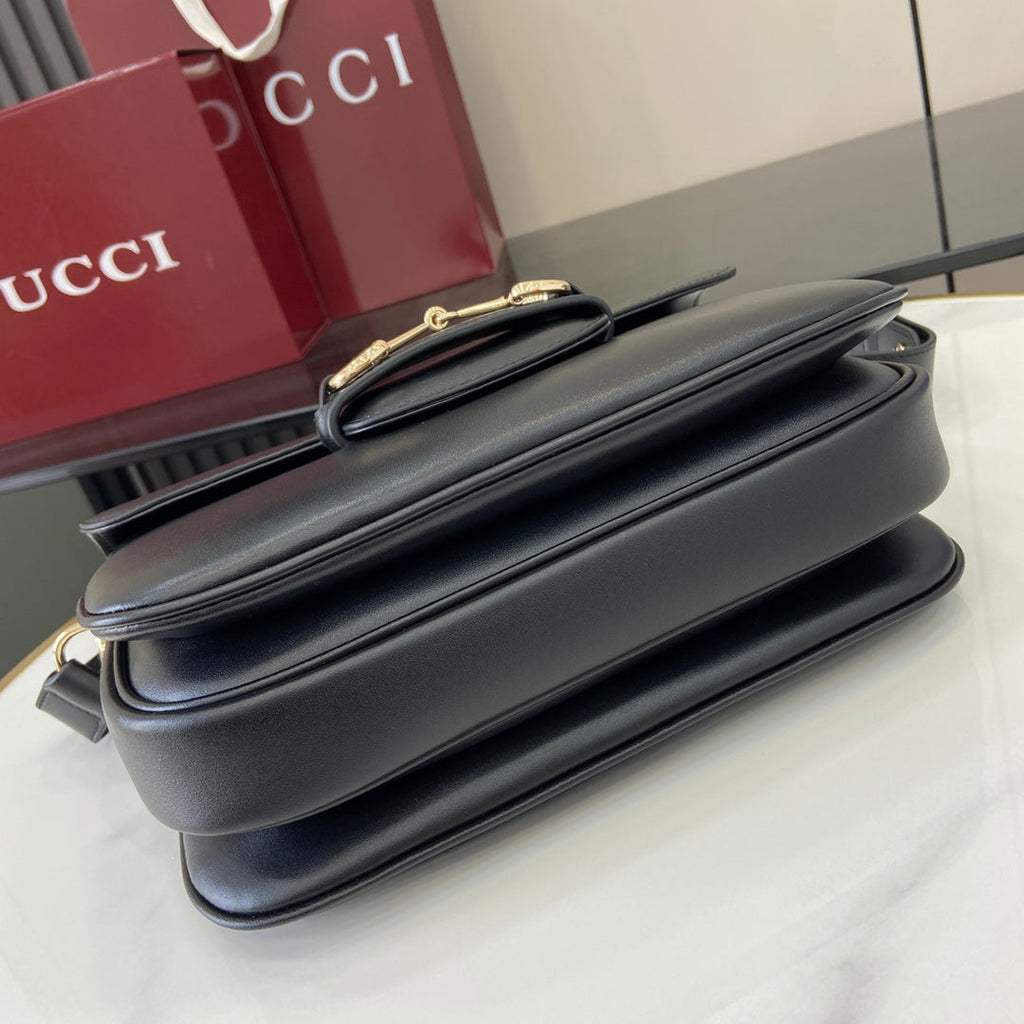 Gucci Horsebit 1955 Soft small shoulder bag 815178 in black leather