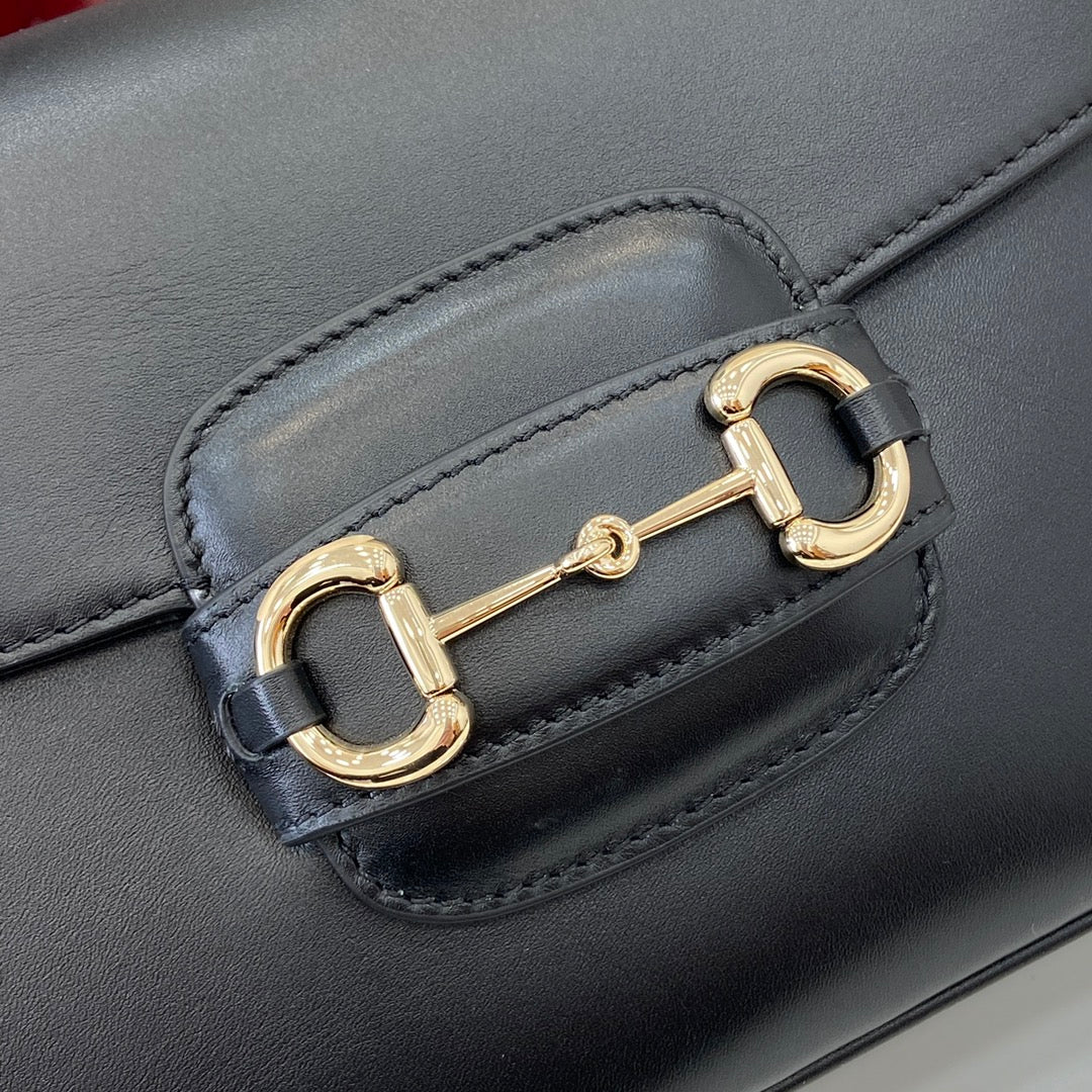 Gucci Horsebit 1955 Soft small shoulder bag 815178 in black leather